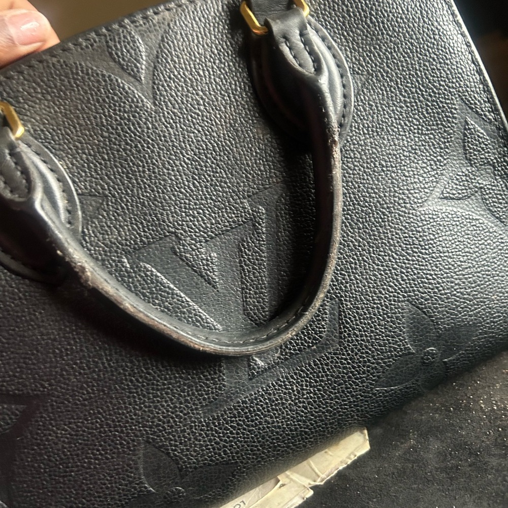 Louis Vuitton Black Shoulder Bag with Monogram